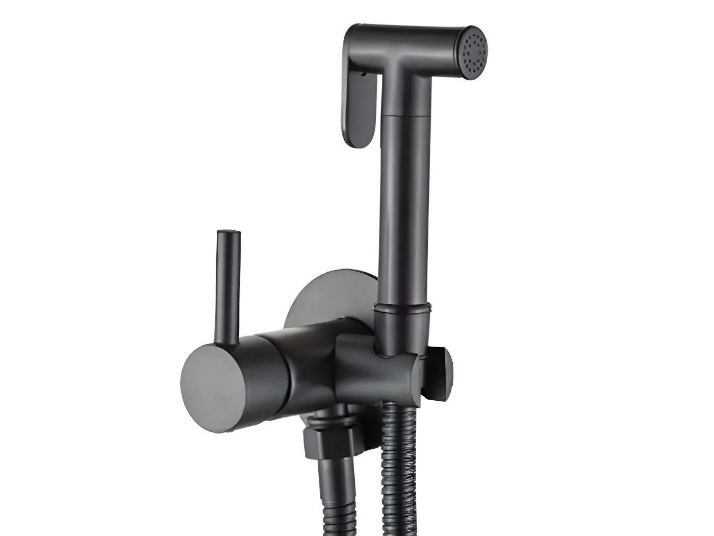 Invena Bidetarmatur Schwarz Wandarmatur Einhebelmischer