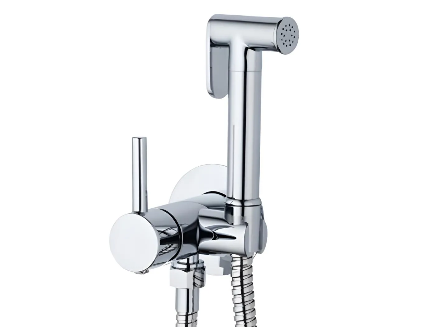 Invena Bidetarmatur Chrom Wandarmatur Einhebelmischer