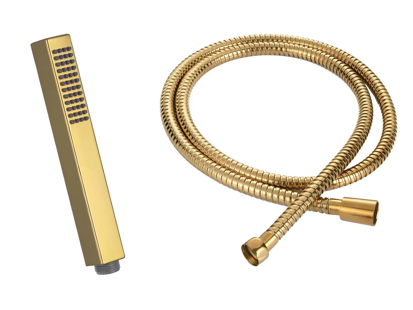 Duschkopf Handbrause Gold Rechteck Mit Brauseschlauch Glamour