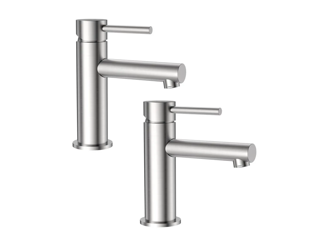 Cecipa max 2-teiliger gebürsteter Waschtischhahn, Badezimmer-Waschbecken-Mischbatterie, Kalt- und Warmwasser-Waschtischhahn, EU-Modell