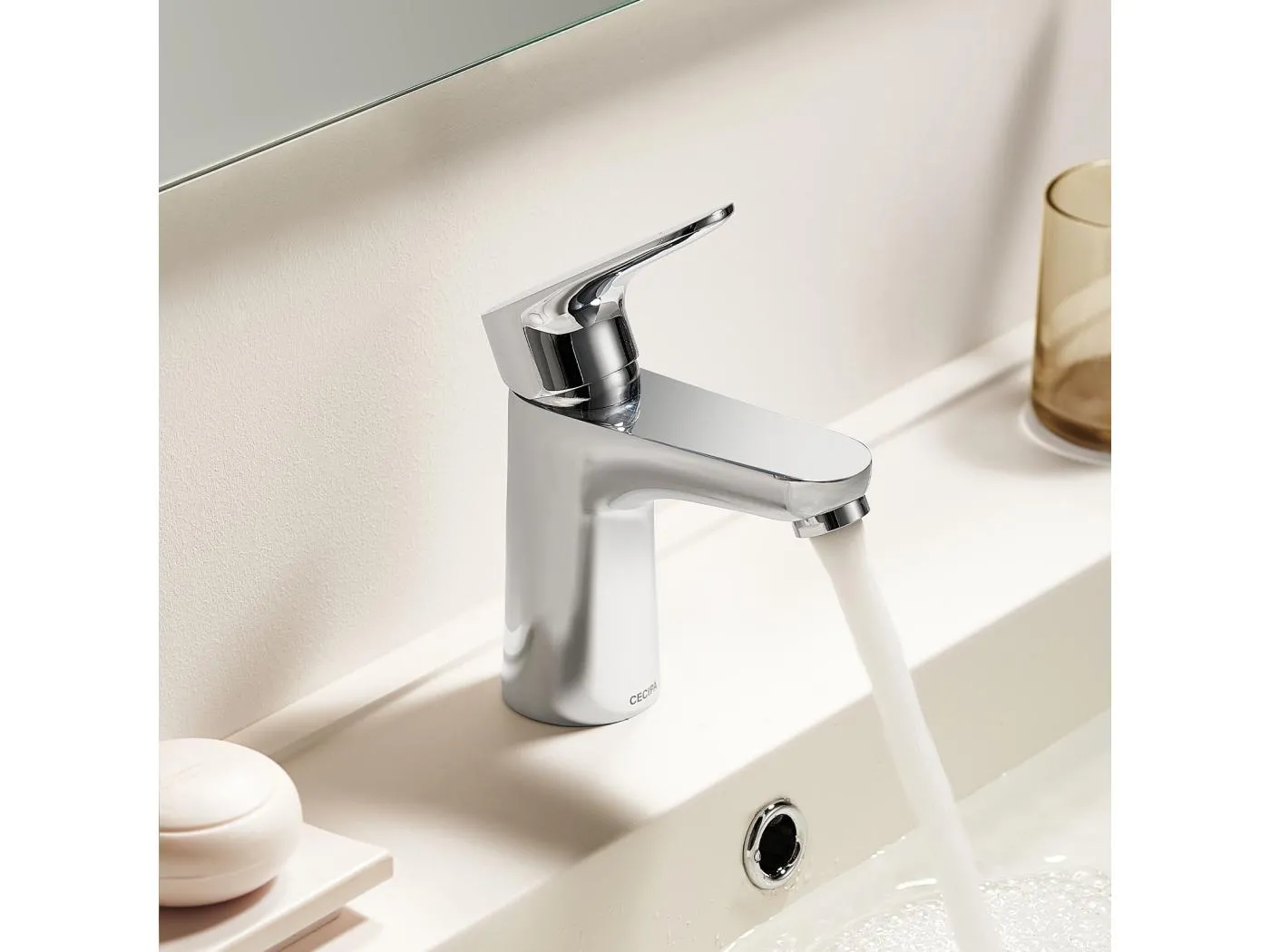 Cecipa max Waschtischarmatur Schwarz Wasserhahn Edelstahl Badarmatur,EU-Modell