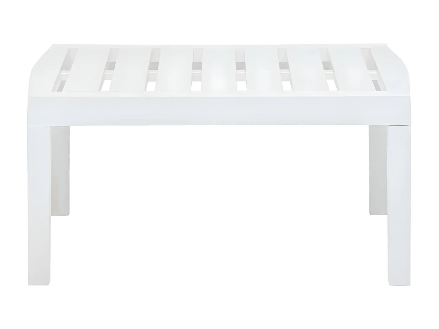 Claire-Odélie  Gartentisch Weiß 78x55x38 cm Kunststoff