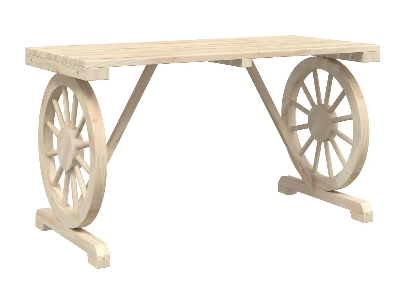 Claude-Henri Gartentisch 115x55x65 cm Massivholz Tanne