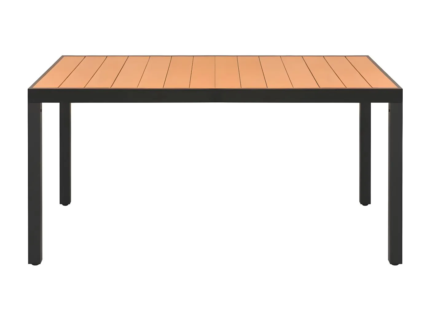 Valentin-Luc Gartentisch Braun 150x90x74 cm Aluminium und WPC