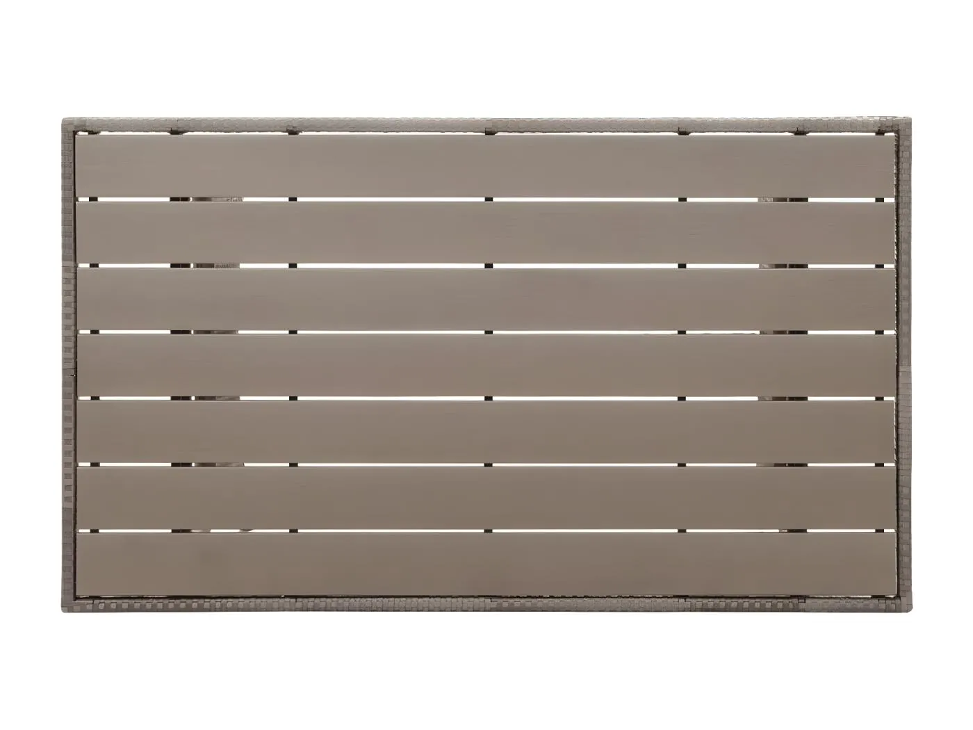 Claire-Marie-Élise  Gartentisch Grau 120x70x66 cm Poly Rattan