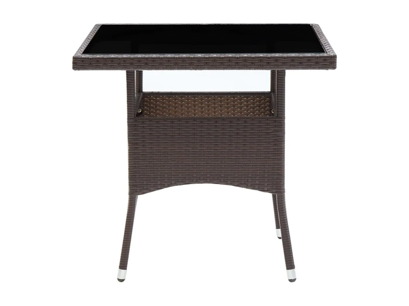 Iver Garten-Esstisch Braun Poly Rattan