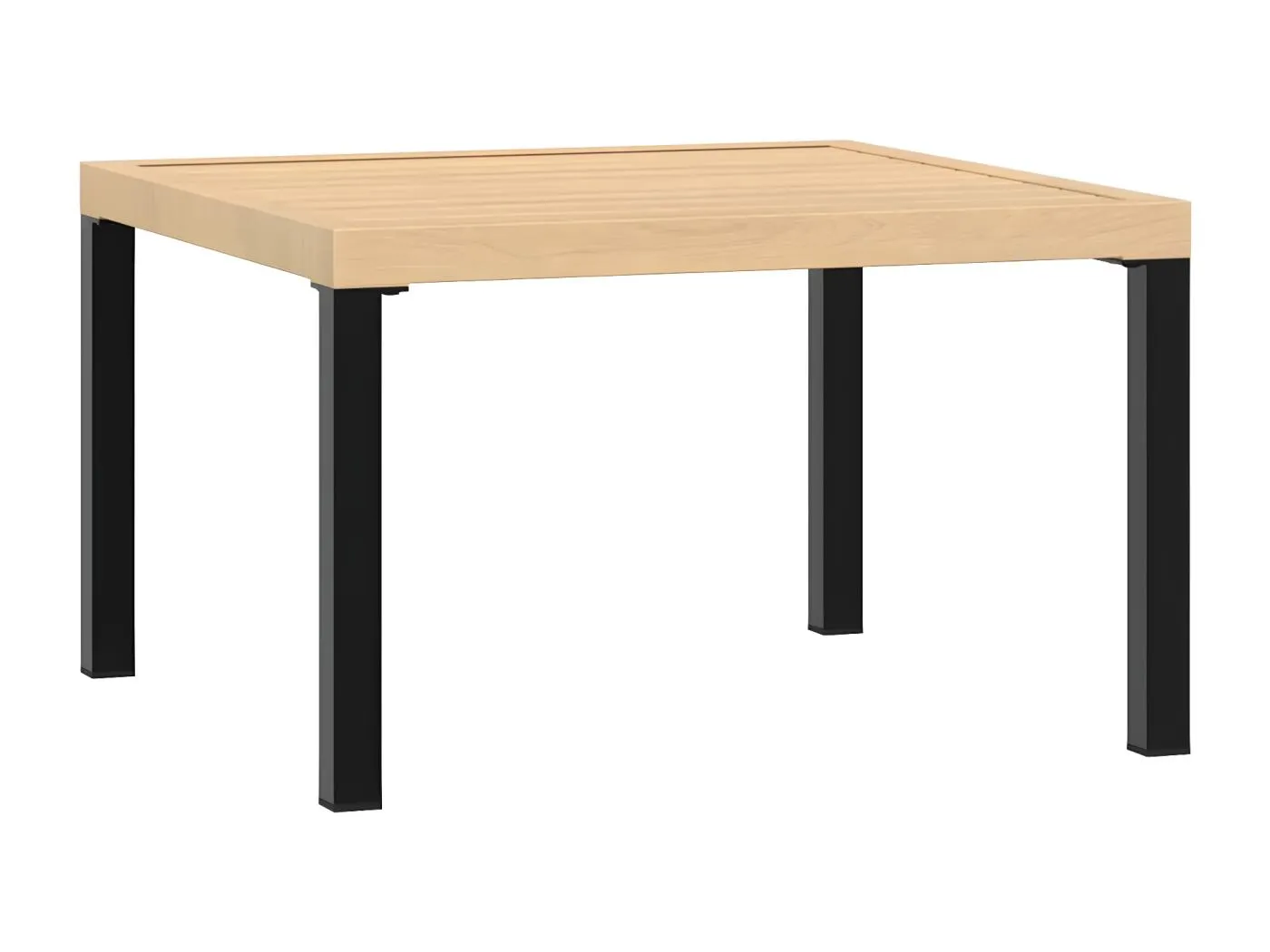 Garden Furniture -  Garten-Couchtisch Schwarz 65x65x40 cm Aluminium