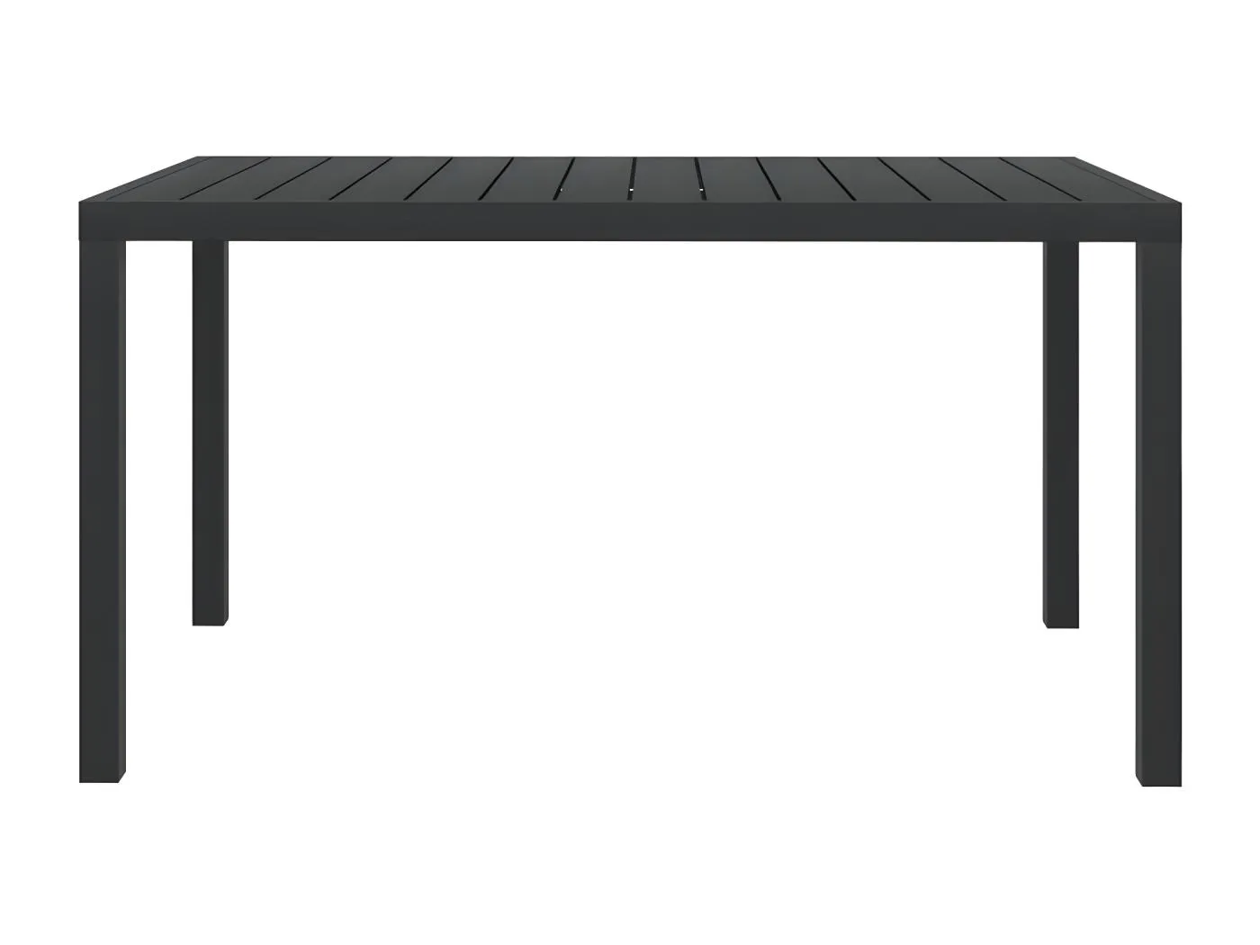 Marie-Rose Gartentisch Schwarz 150x90x74 cm Aluminium und WPC