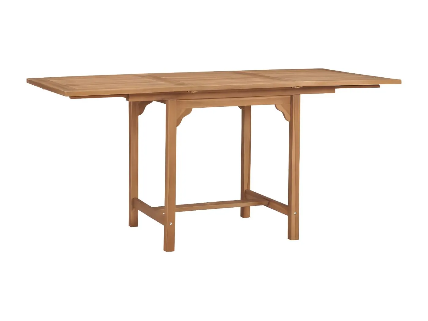 Dortea Gartentisch Ausziehbar (110-160)x80x75 cm Massivholz Teak