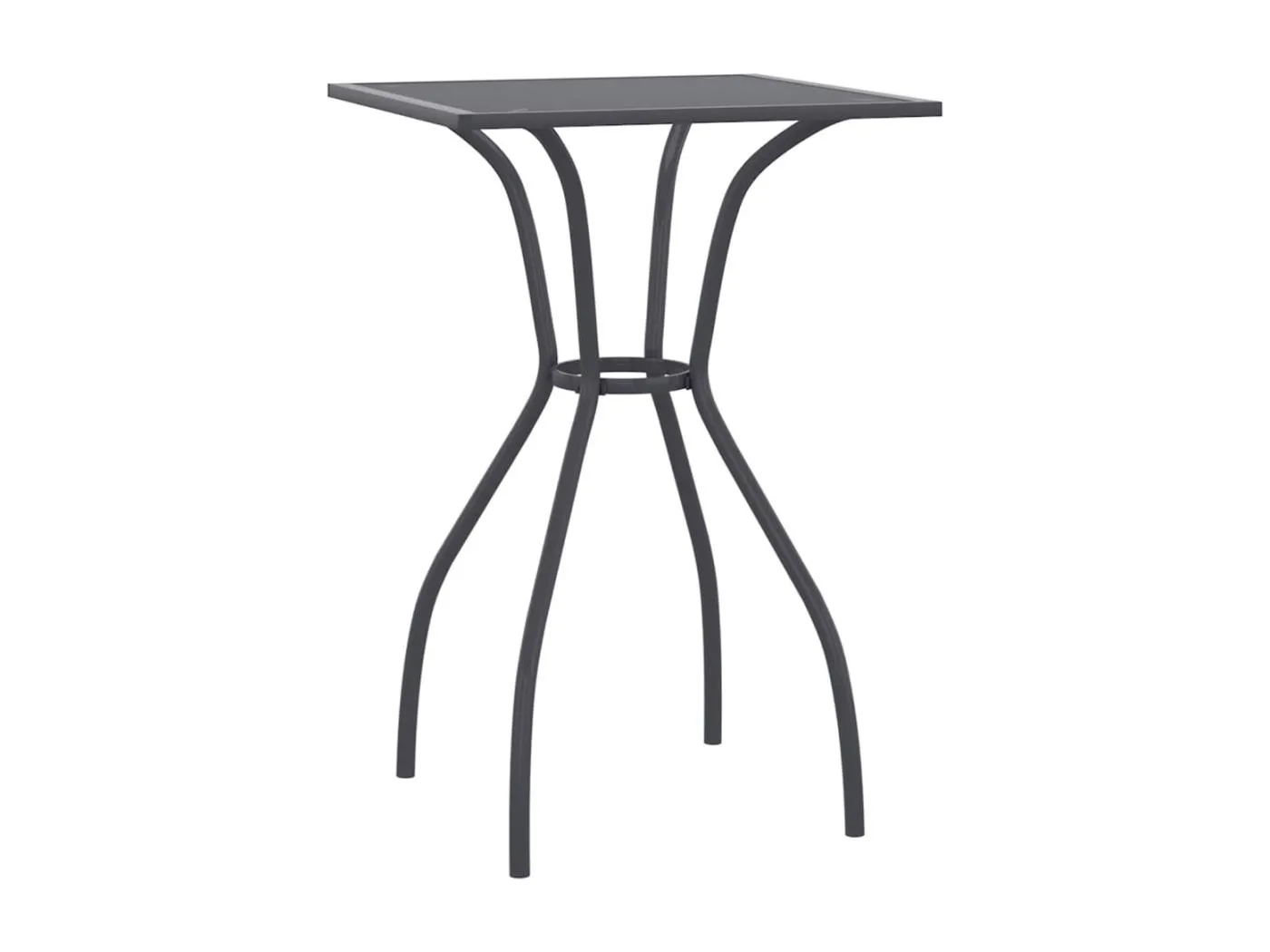 Ikast Gartentisch Anthrazit 50x50x72 cm Stahlgitter