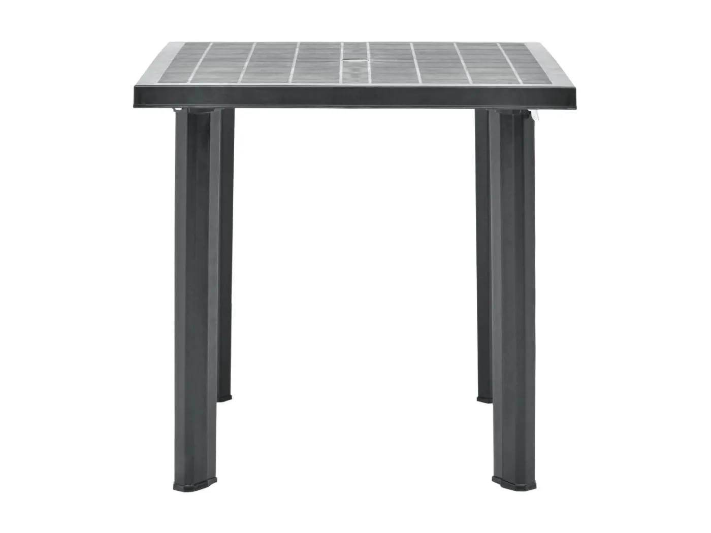 Claire-Evelyne  Gartentisch Anthrazit 80x75x72 cm Kunststoff