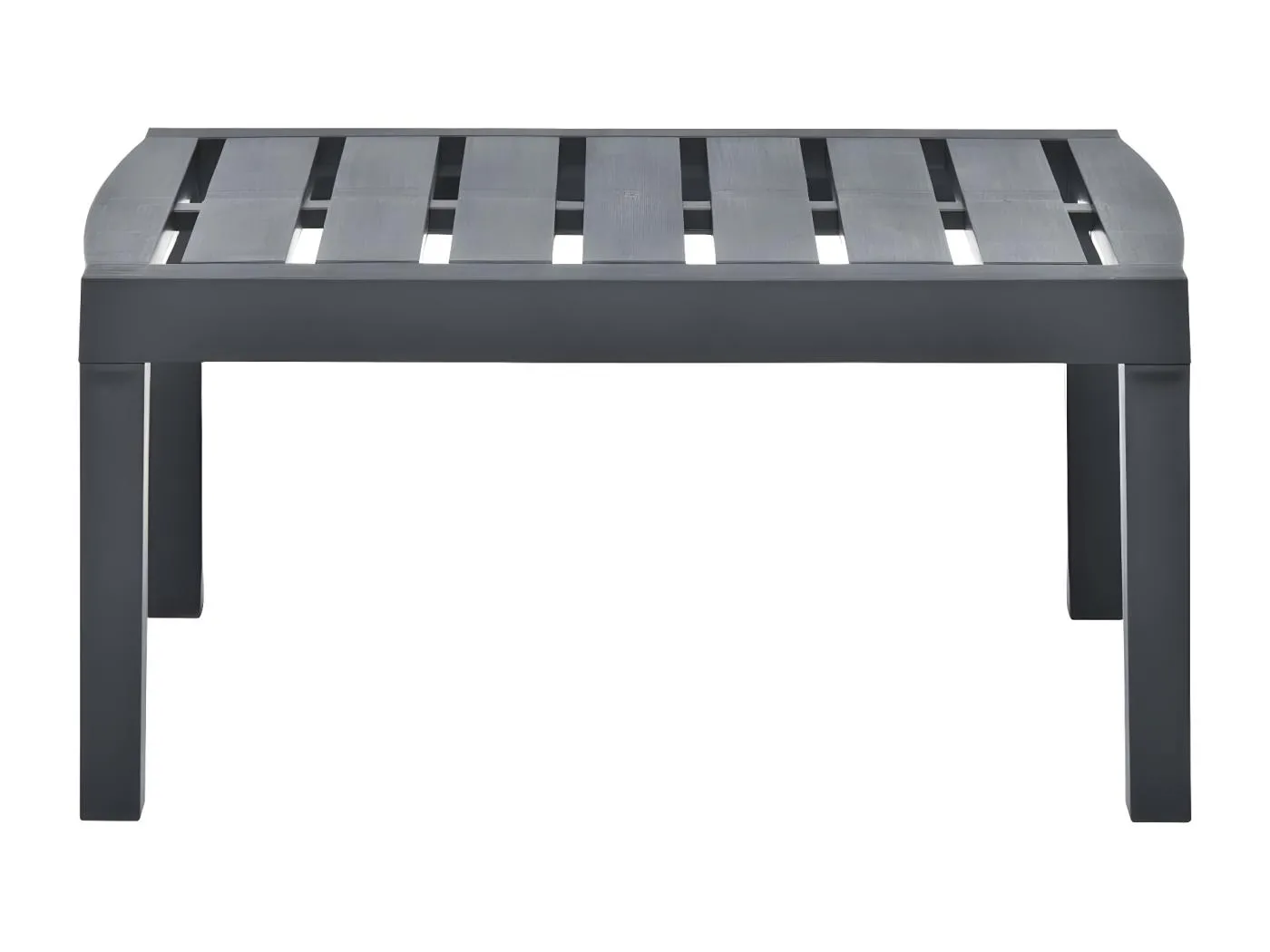 Claire-Odélie  Gartentisch Anthrazit 78x55x38 cm Kunststoff