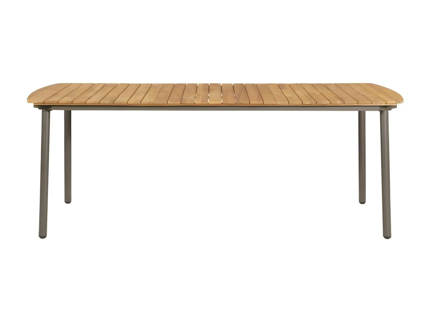 Garden Furniture -  Gartentisch 200x100x72 cm Massivholz Akazie und Stahl