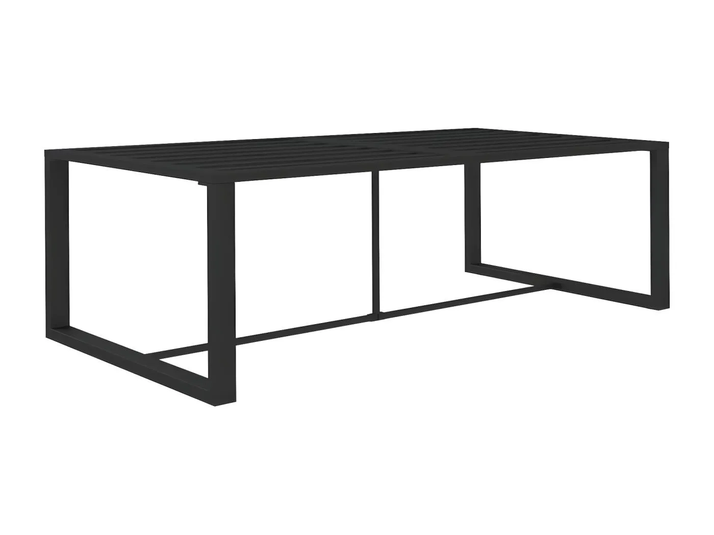 Garden Furniture -  Garten-Esstisch Anthrazit 120x60x66 cm Aluminium