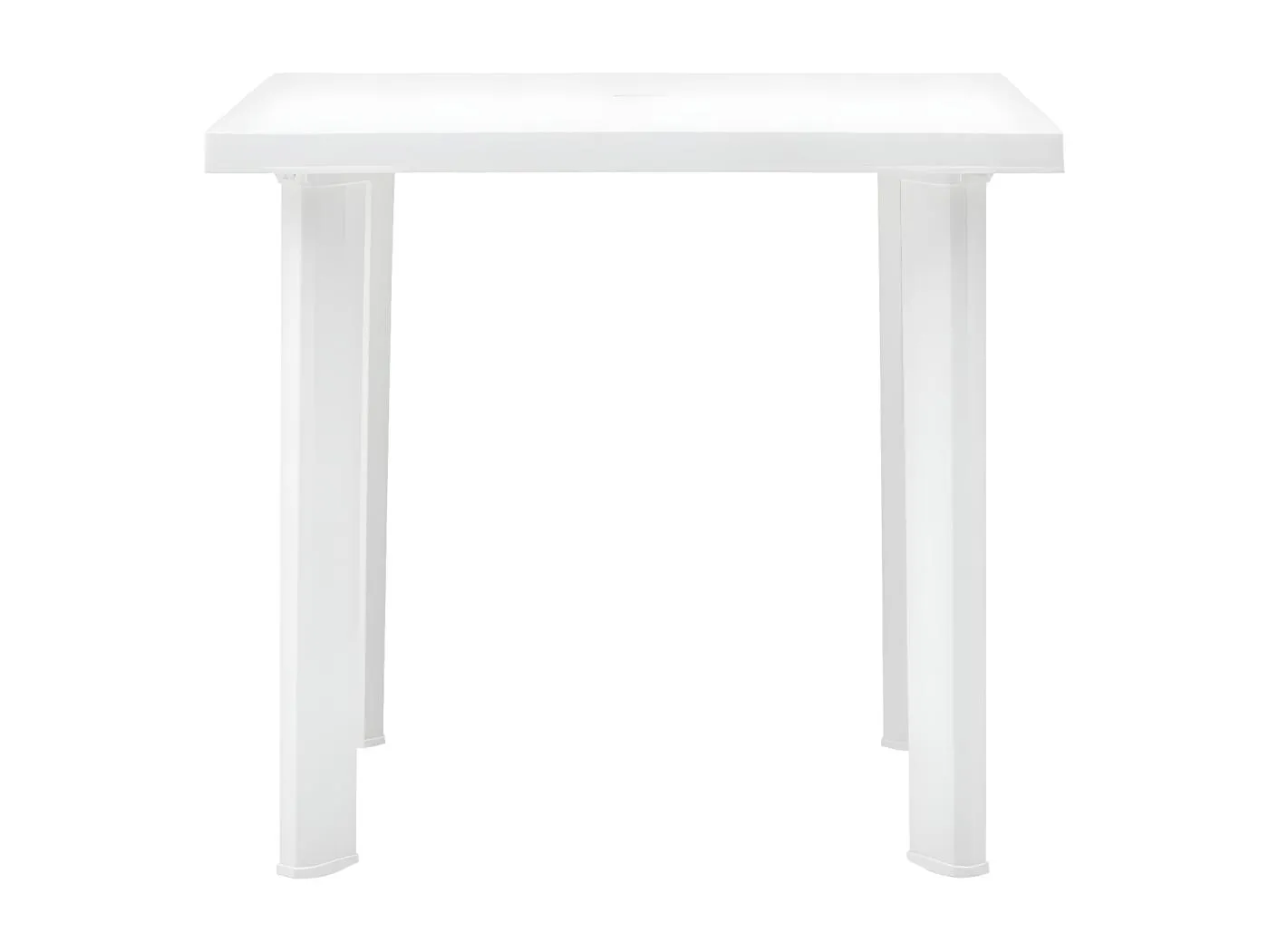 Claire-Evelyne  Gartentisch Weiß 80x75x72 cm Kunststoff