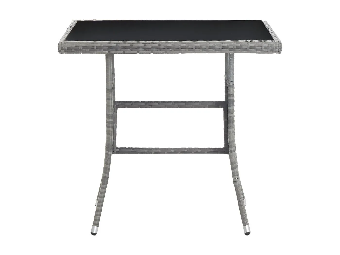 Eirik Gartentisch Grau 80x80x74 cm Poly Rattan