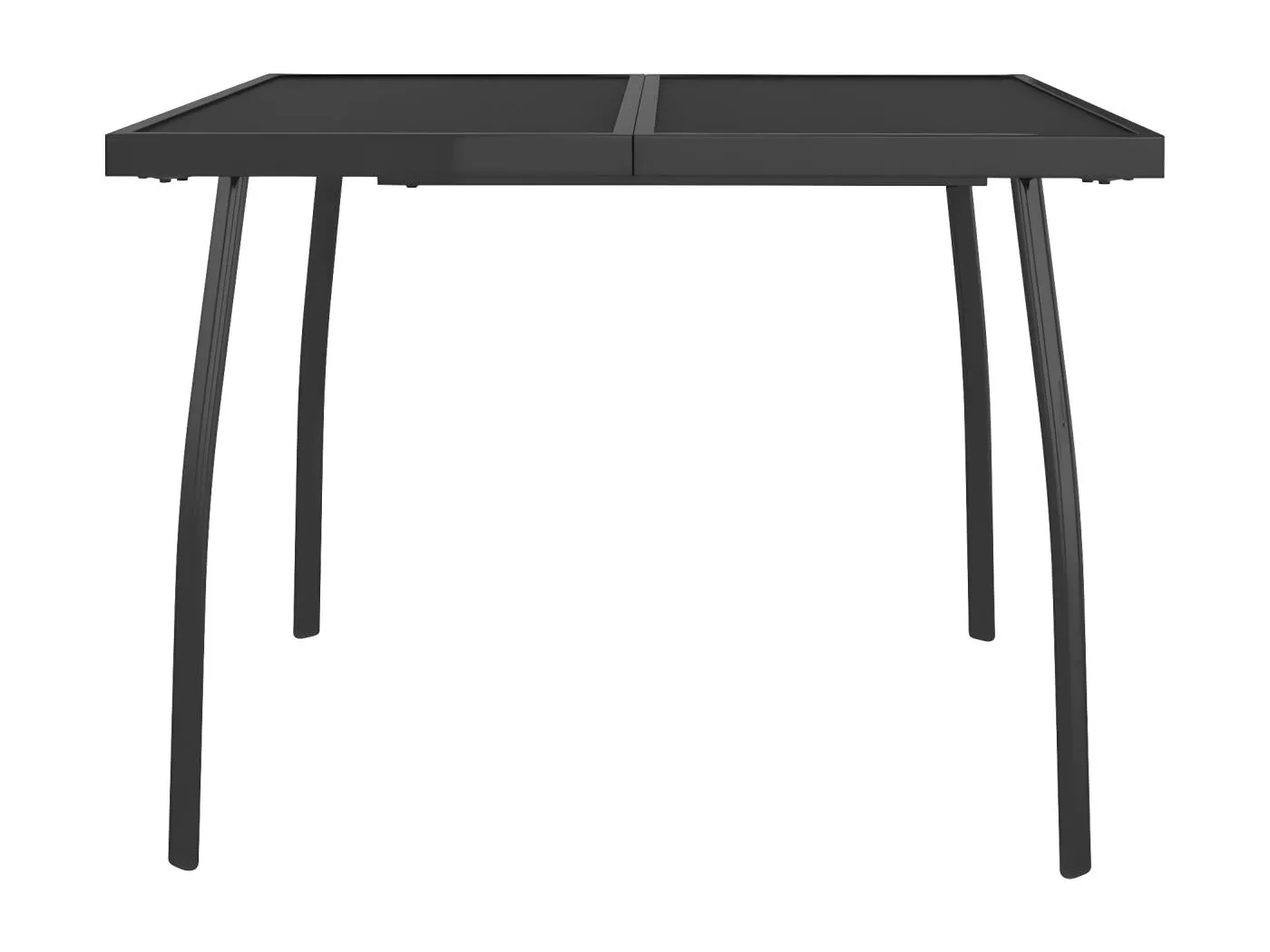 Ikast Gartentisch Anthrazit 100x100x72 cm Stahlgitter