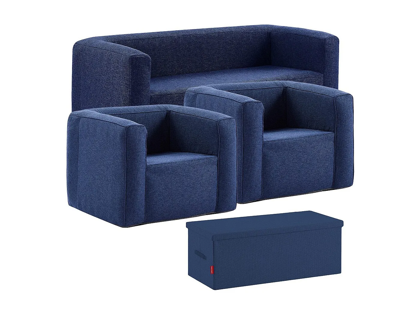 Aufblasbare Sitzgruppe für 5 Personen - Terracotta - Innen- und Außenbereich - Blau