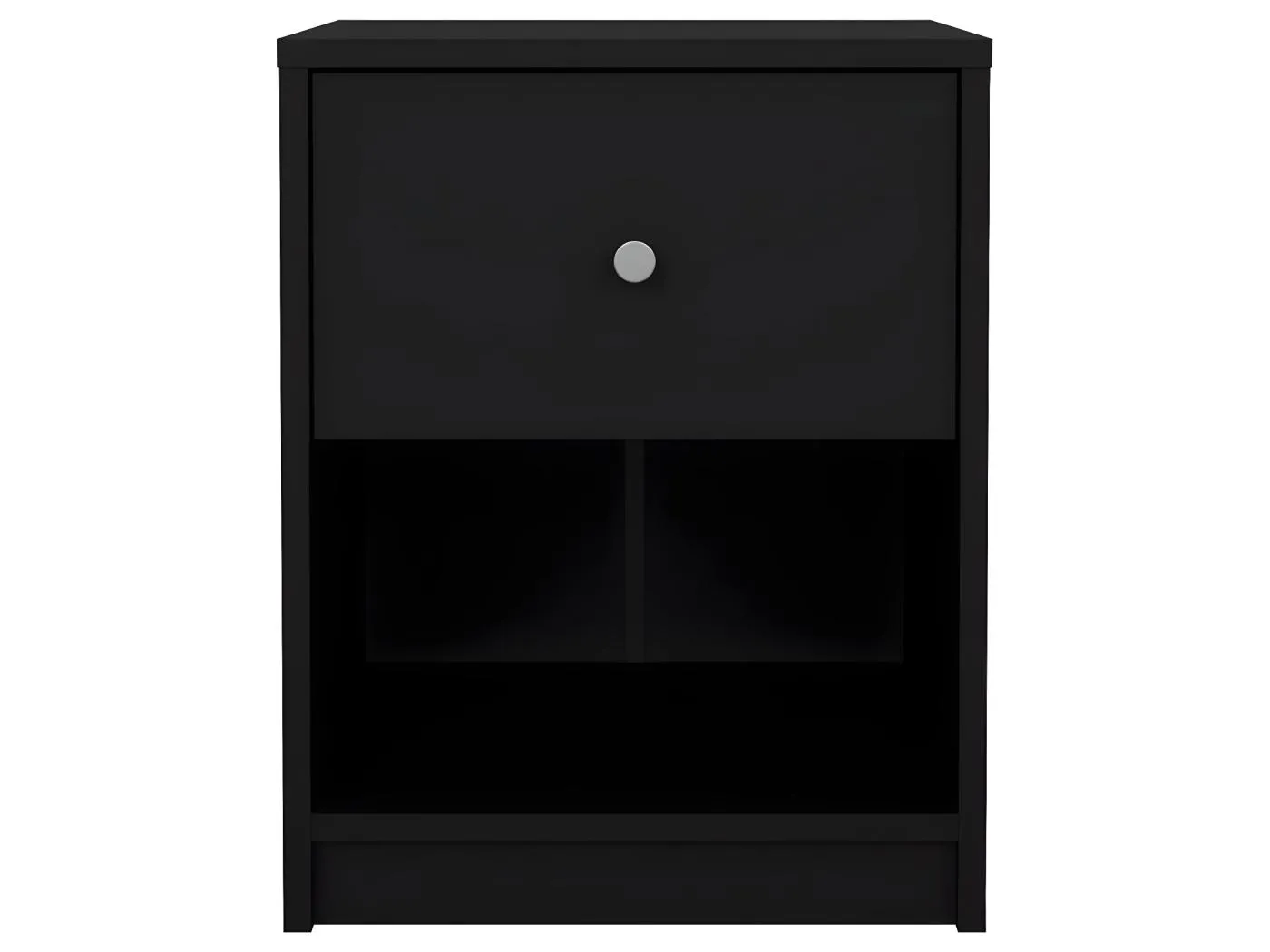 Maria Nachttisch 1 Schublade und 1 Raum schwarz.