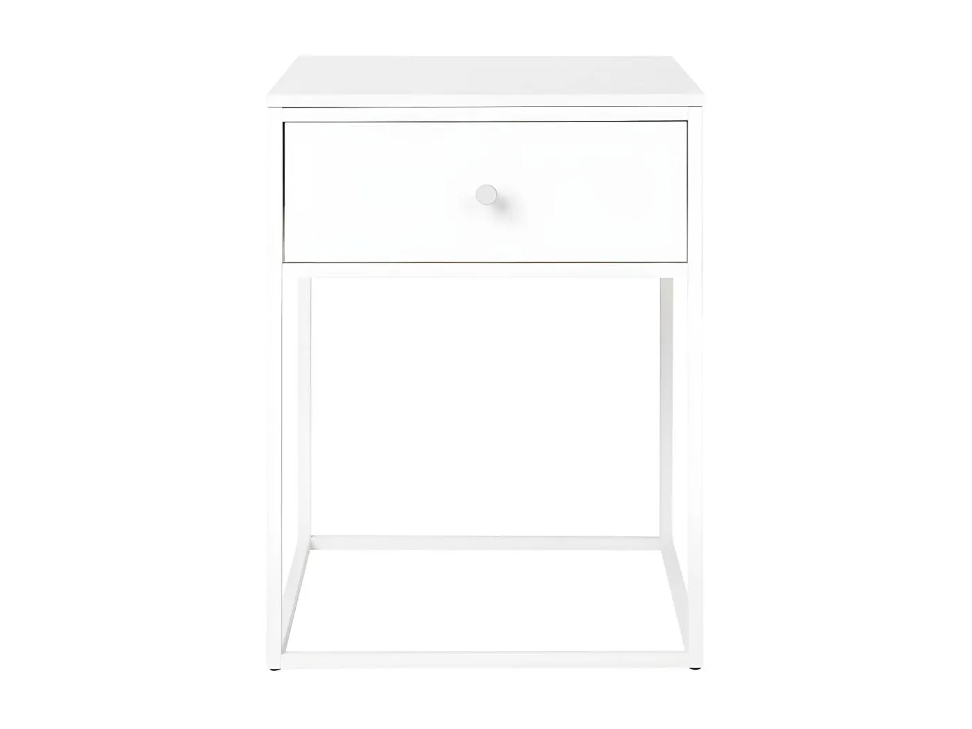 Vita Eckbeistelltisch 1 Schublade weiß.