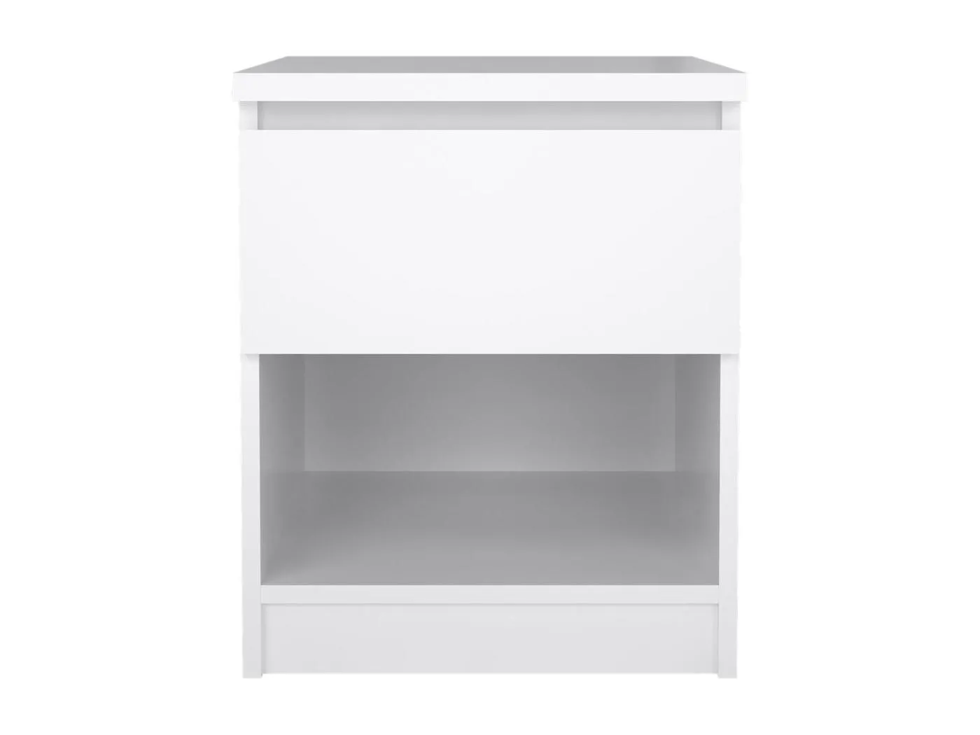 Nada Nachttisch 1 Schublade und 1 Ablagen weiss hochglanz.
