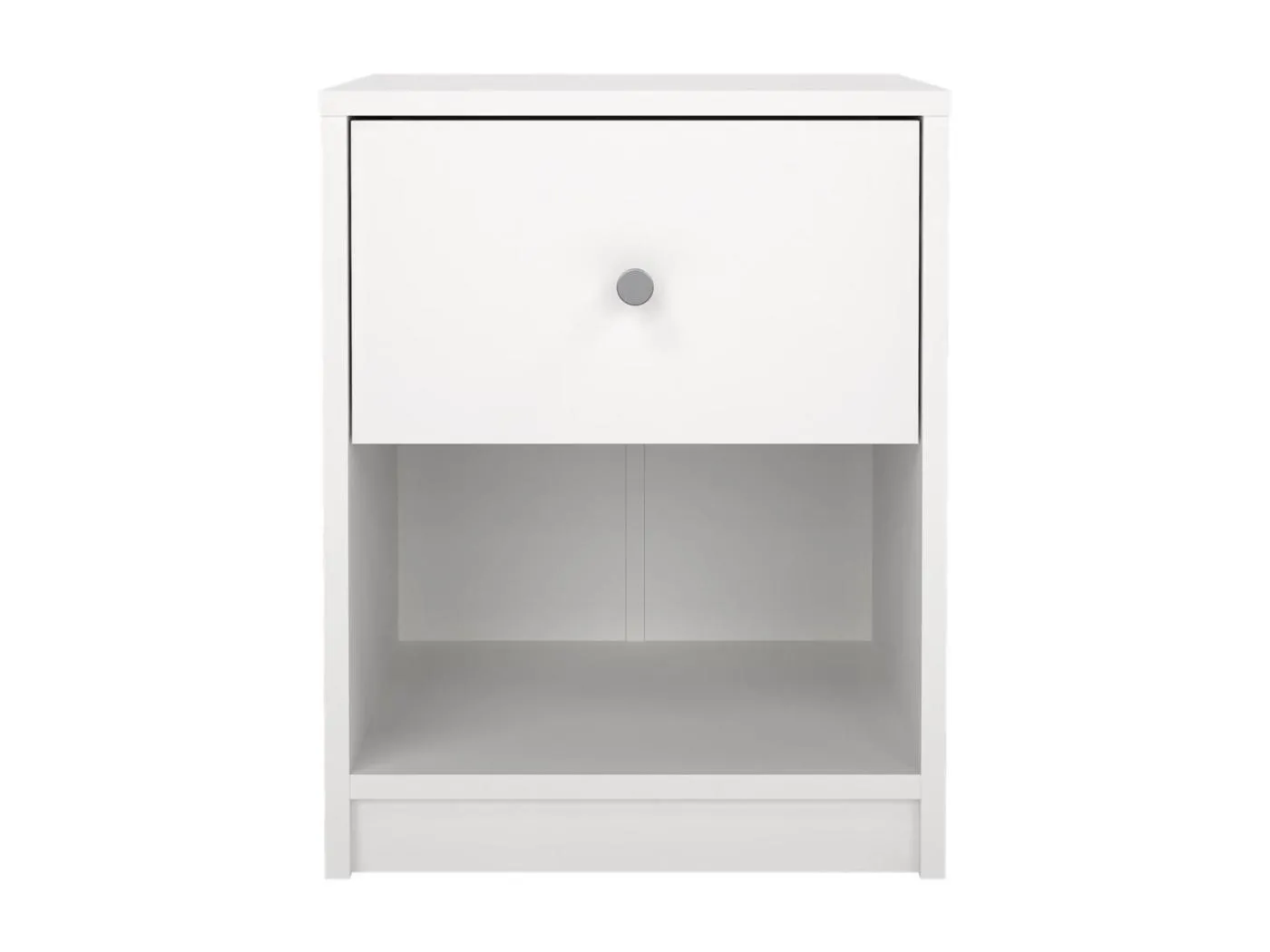 Maria Nachttisch 1 Schublade und 1 Raum weiss.
