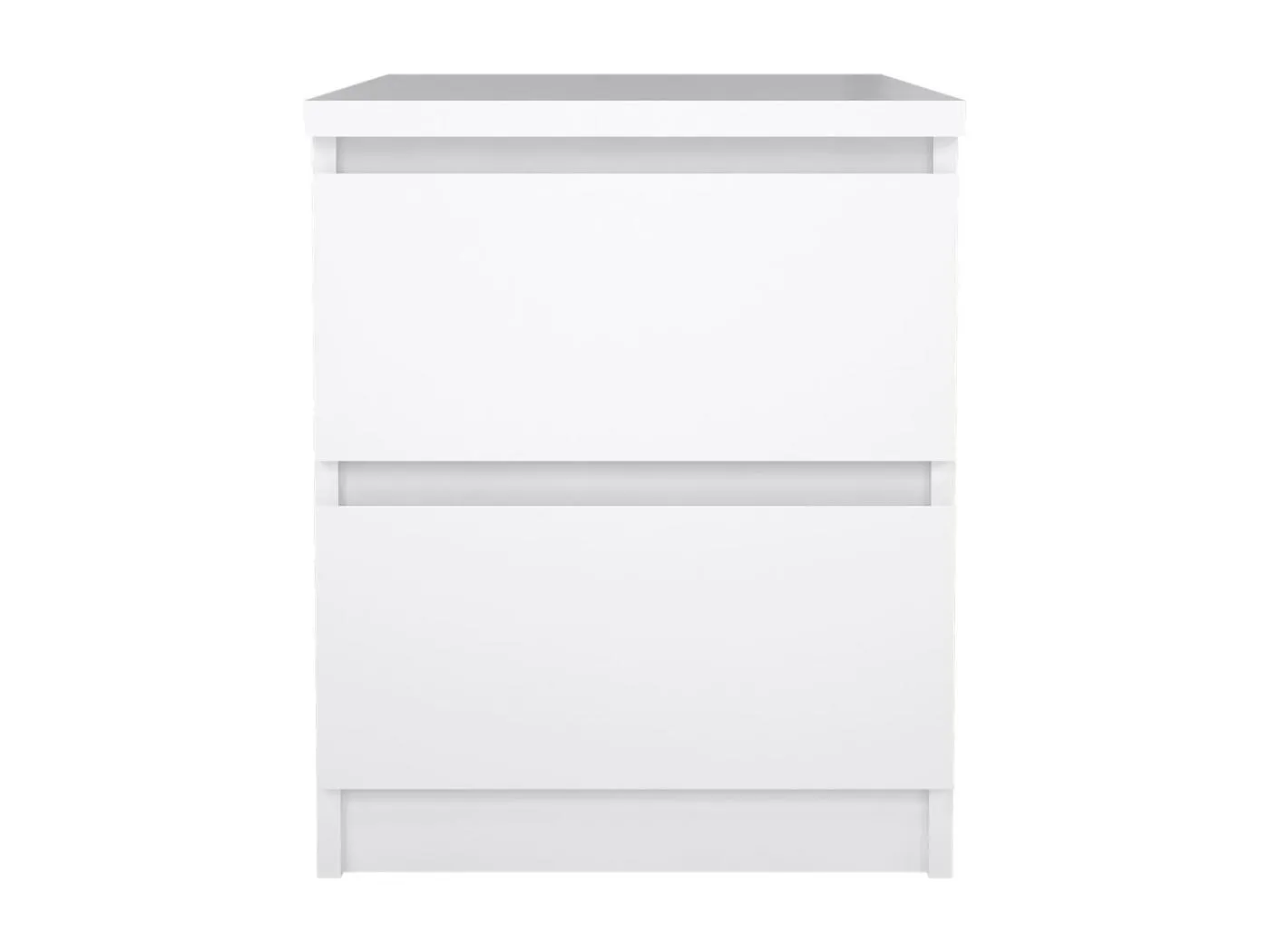 Nada Nachttisch 2 Schubladen weiss hochglanz.