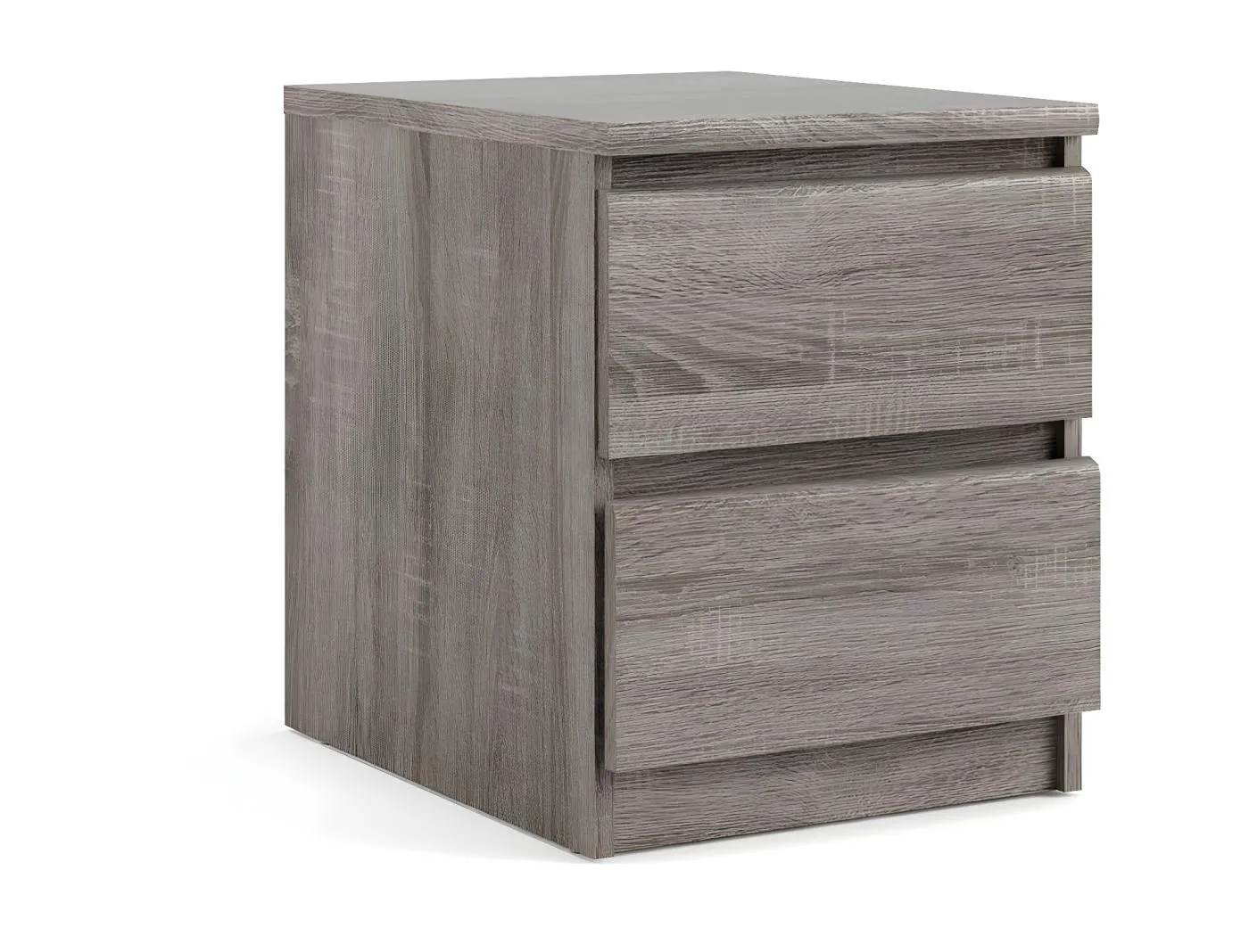 Nada Nachttisch 2 Schubladen trüffelfarben.