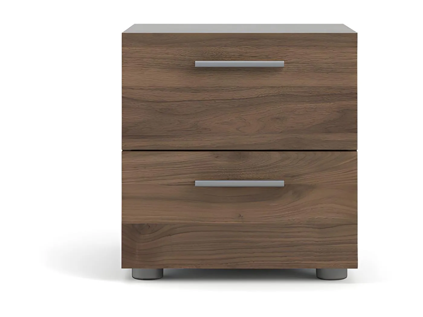 Petra Nachttisch mit 2 Schubladen, walnuss dekor.