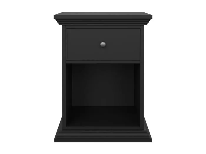 North Nachttisch 1 Schublade schwarz matt.