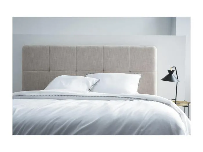 Bettkopfteil, naturfarbener Stoff, 160 cm CLOVIS