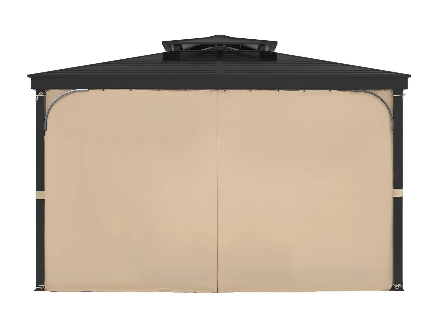 Wasserdichter Sichtschutzvorhang für Pavillon SucceBuy Wasserdichter Sichtschutzvorhang aus Polyester für Pavillons, 365.76 x 304.8 x 222.50 cm, Khaki