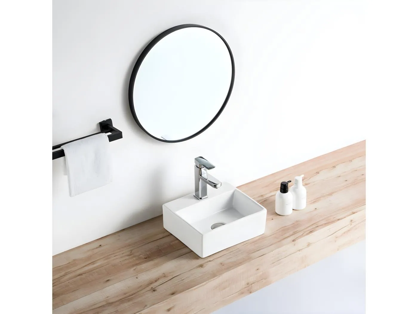 Aufsatzwaschbecken aus glasierter Keramik SALTA 33x29 cm