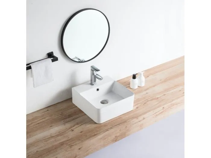 Aufsatzwaschbecken aus glasierter Keramik VENADO 42x425 cm