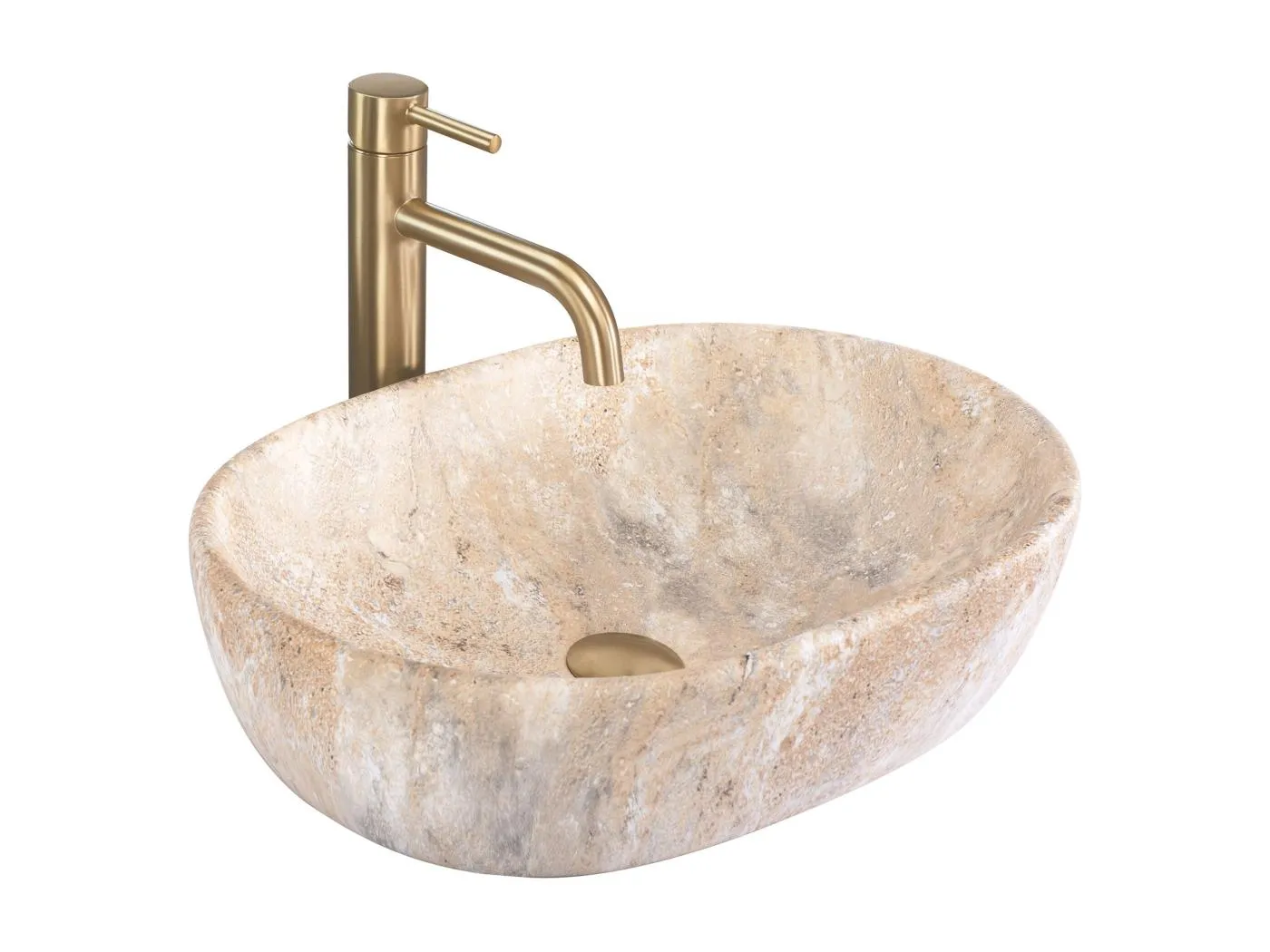 Aufsatzwaschbecken Rea Amelia  beige