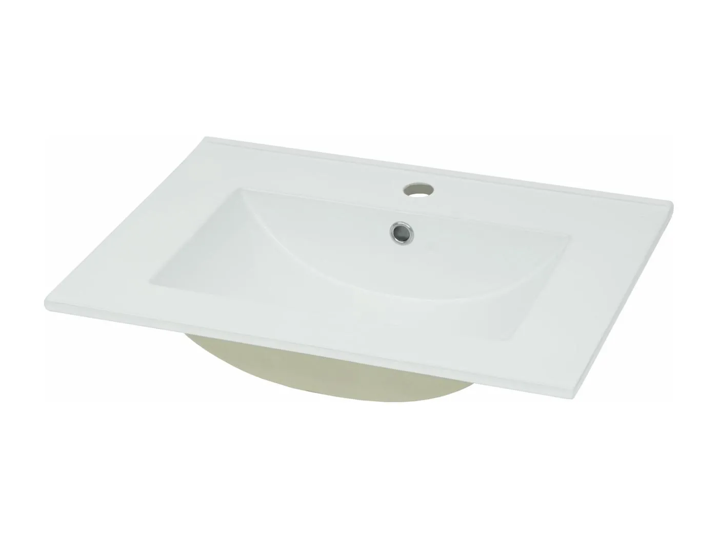 Waschbecken MCW-D16, 61cm 18mm Kante