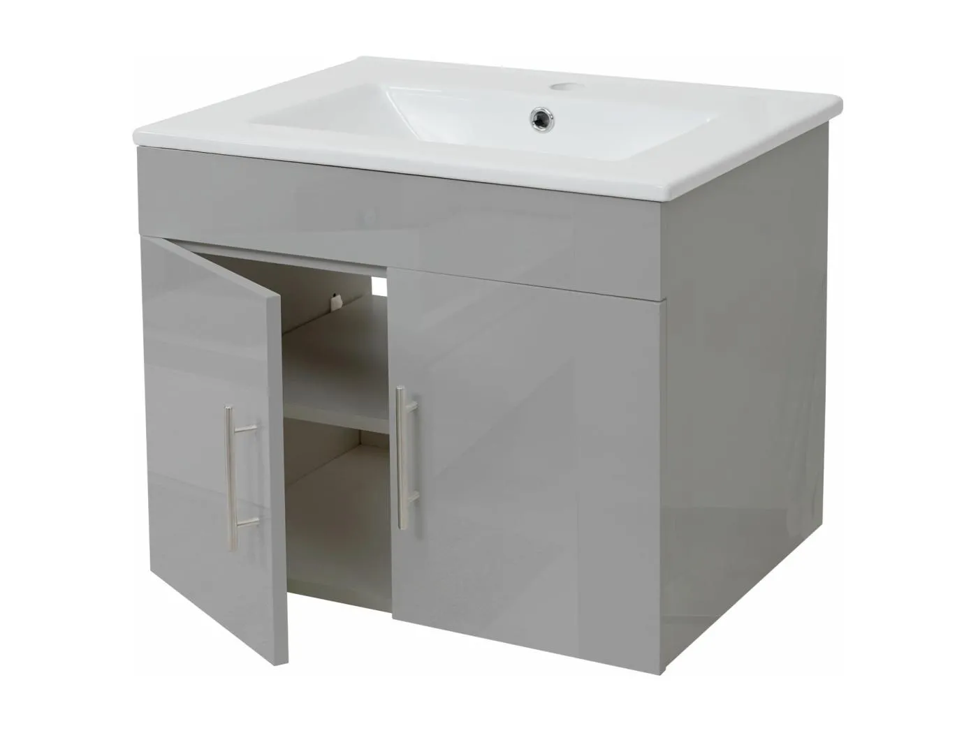 Waschbecken + Unterschrank MCW-D16, Grau