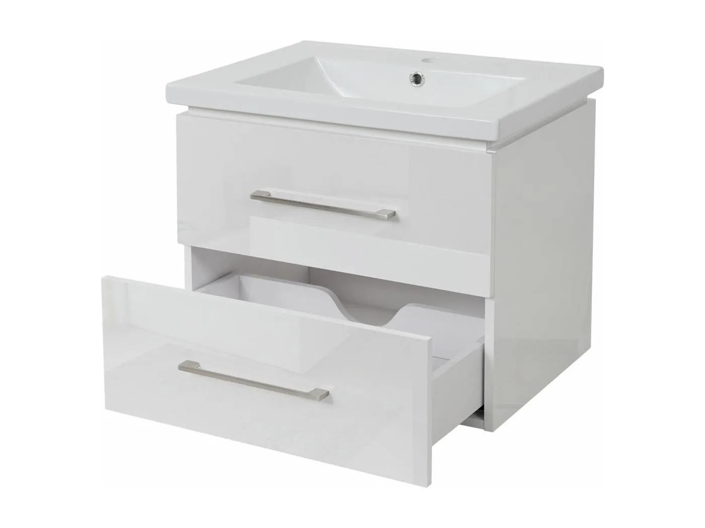 Premium Waschbecken+Unterschrank MCW-D16, Weiß