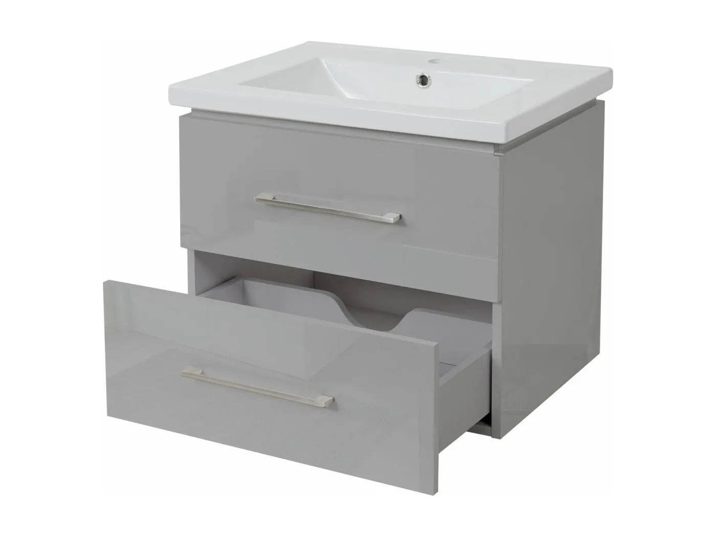 Premium Waschbecken+Unterschrank MCW-D16, Grau