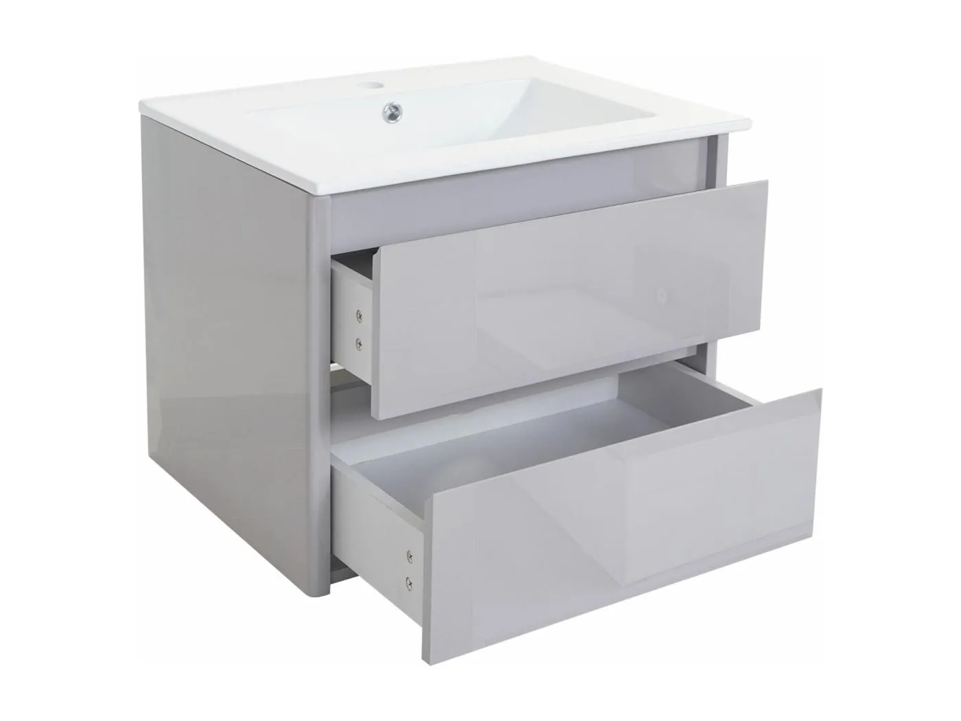 Waschbecken+Unterschrank MCW-B19, Grau