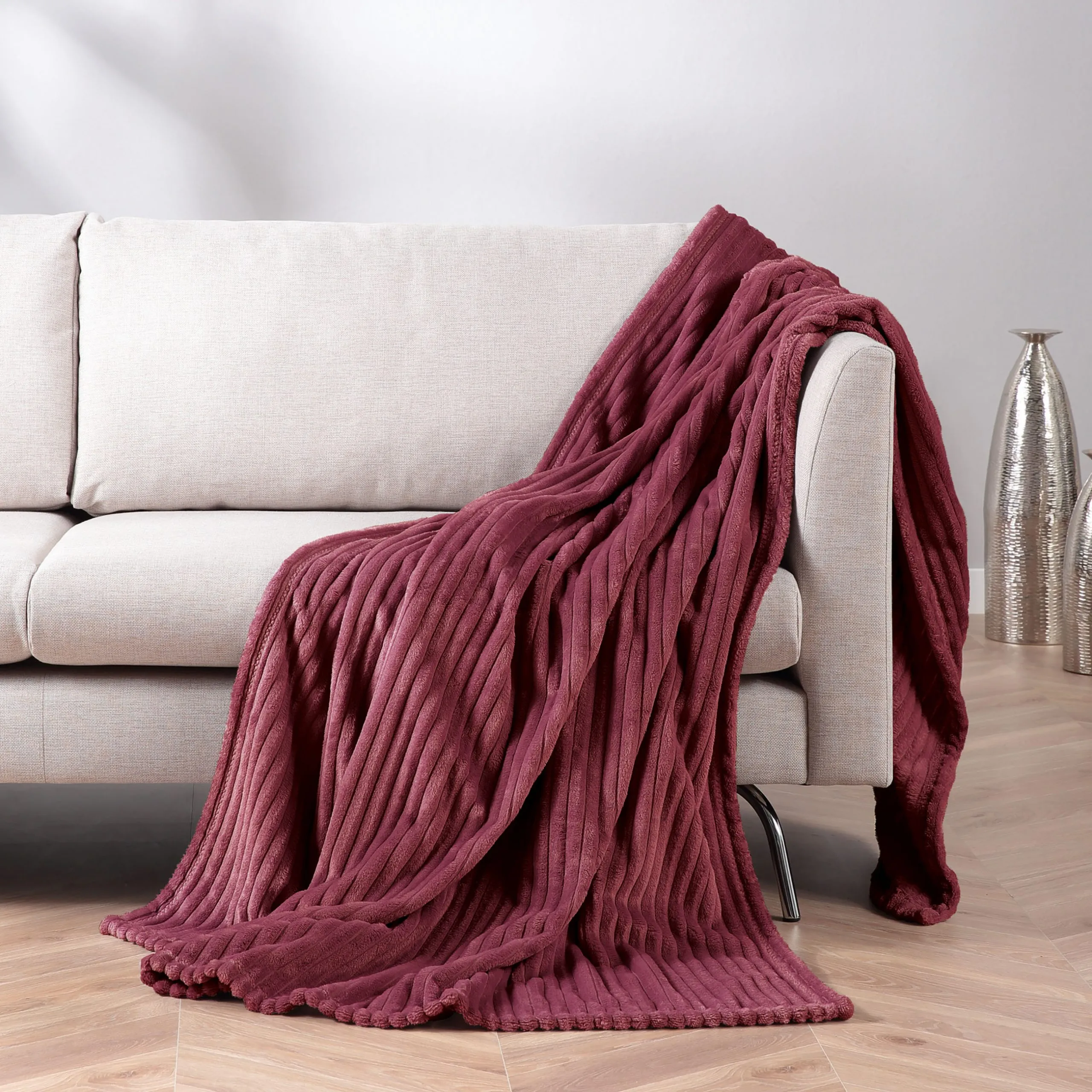 Decke FEINCORD beere 543872