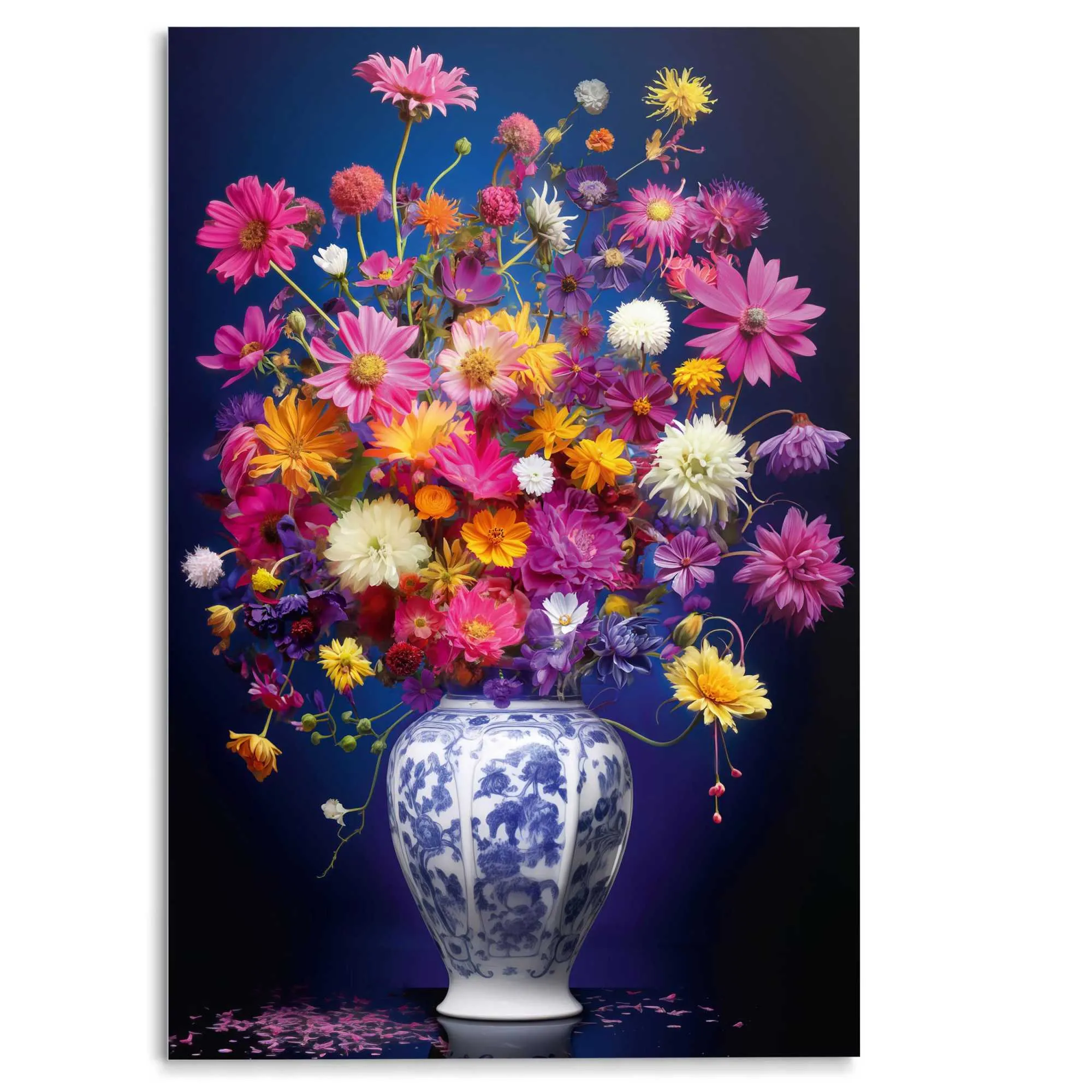 Glasbild DELFT FLOWERS 583399