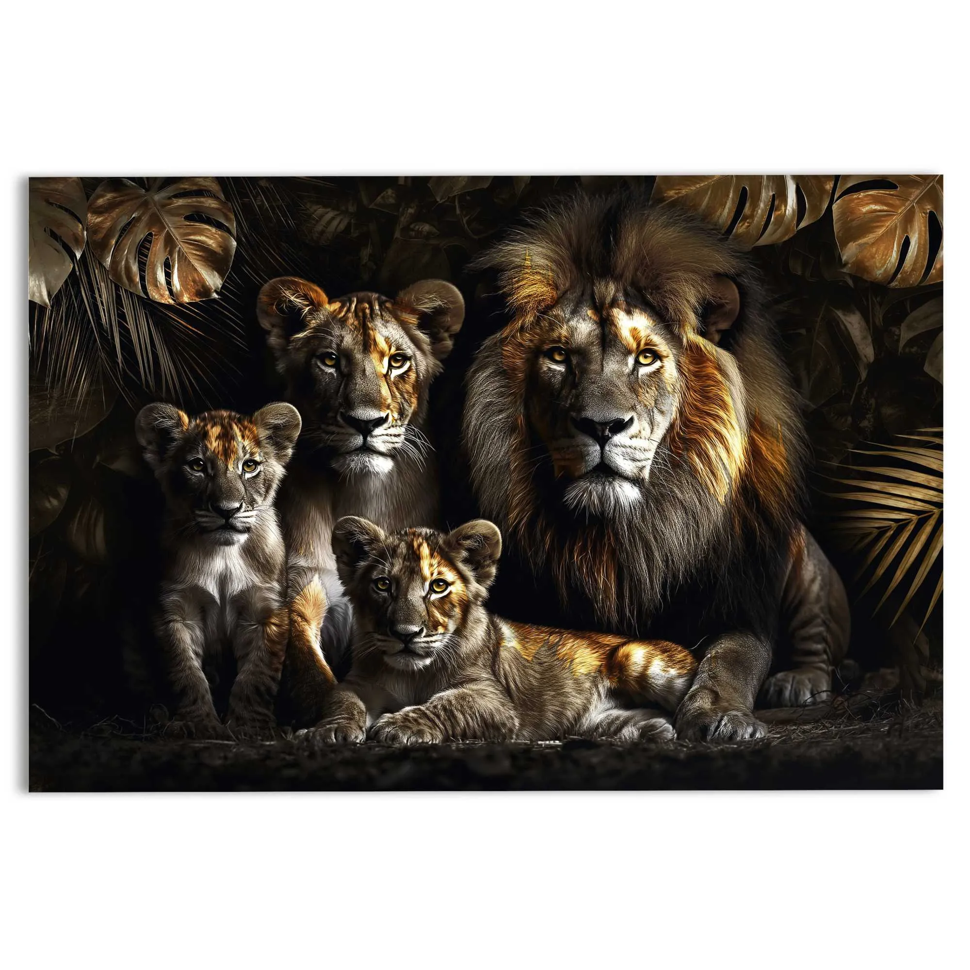 Glasbild LION FAMILY 583589