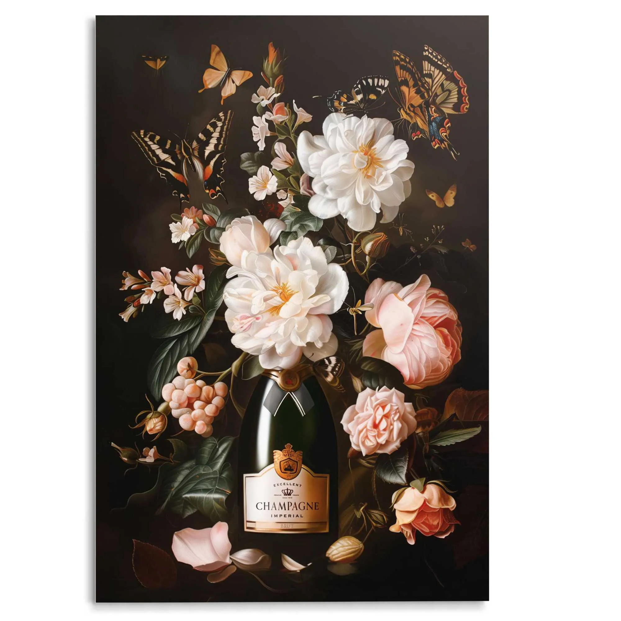 Glasbild CHAMPAGNE FLOWERS 583596