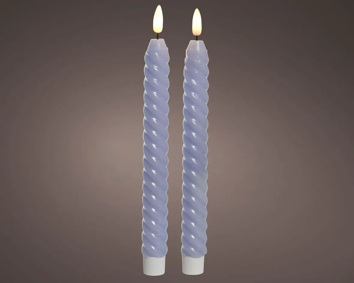 Stabkerzen-Set LED WHIRL lila 616627