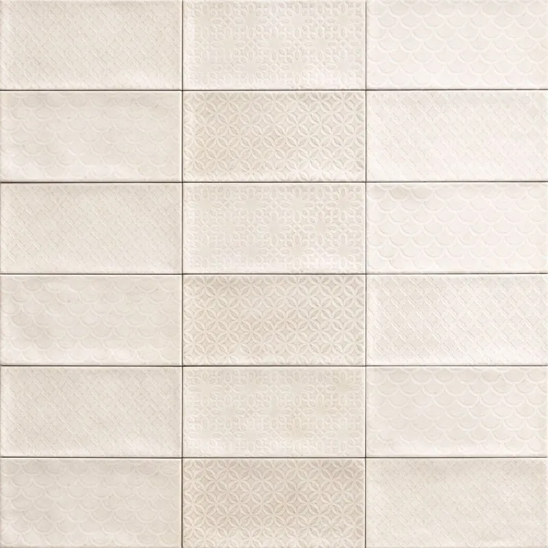 MAINZU FLIESEN CAMDEN DECOR BIANCO LUX 10X20