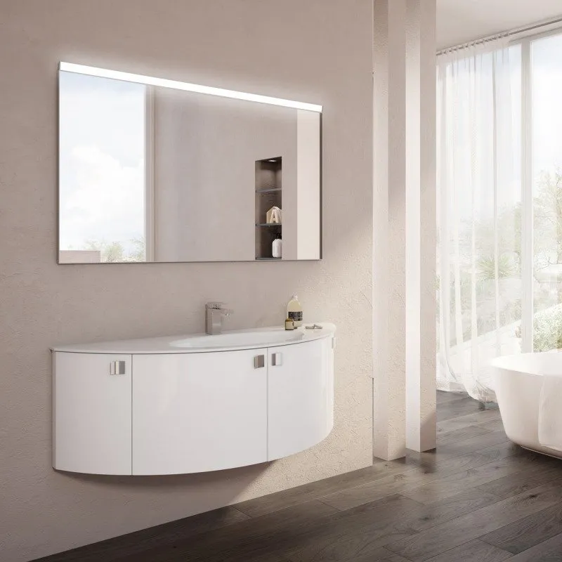 ARCHITECTURAL WASCHBECKENSCHRANK MIT 2 TÜREN, KONSOLE UND SPIEGEL