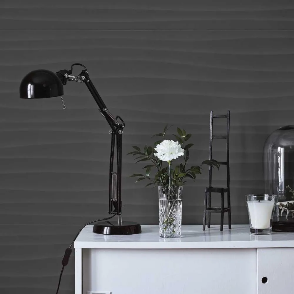 MARAZZI FLIESEN ECLETTICA ANTHRACITE STRUTTURA WAVE 3D REKTIFIZIERT 40X120