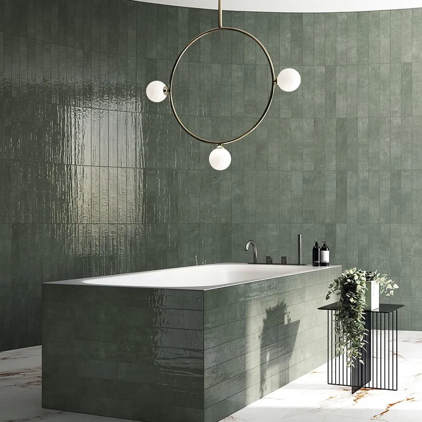 PASTORELLI FLIESEN COLORFUL PINE GREEN BRICK NATURAL 7,5X40