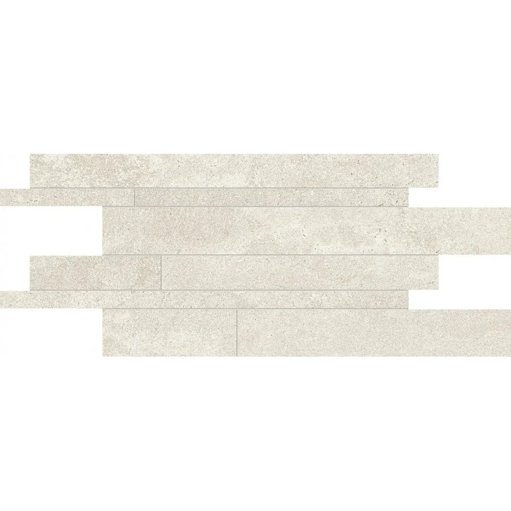 PROVENZA FLIESEN RE-PLAY CONCRETE LISTELLI SFALSATI WHITE NATURAL 30X60